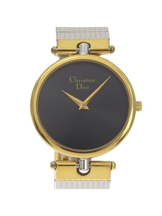 Dior Christian Stainless Steel Gold Plated Silver Quartz Analog main image 4